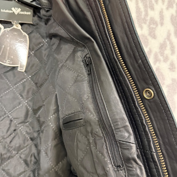 New With Tags Leather Vintage Look FSU Varsity Jacket, Sz M - Picture 7 of 8